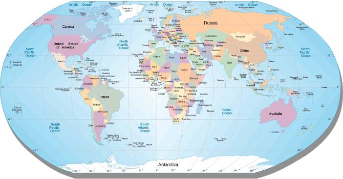 World Map. Click on this map to view a large world map