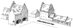 Ärkebiskopsgården, rekonstruktionsskiss