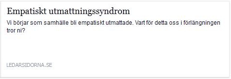 Klicka här för att gå till artikeln i Ledarsidorna, 2015-08-29