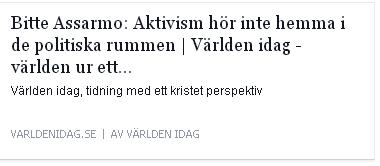 Klicka här för att gå till artikeln i Världen idag, 2015-11-06