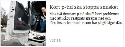 Klicka här för att gå till artikeln i VLT, 2015-11-27