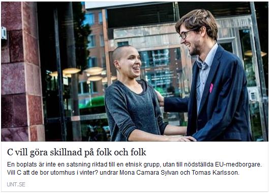 Klicka här för att gå till insändaren i UNT, 2015-12-04