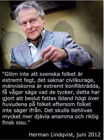 Herman Lindqvist om att svenska folket är fegt och saknar civilkurage