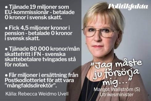 Margot Wallström, Socialdemokraterna, utrikesminister